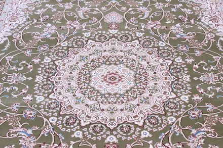 Carpet Esfahan 4878a green-ivory