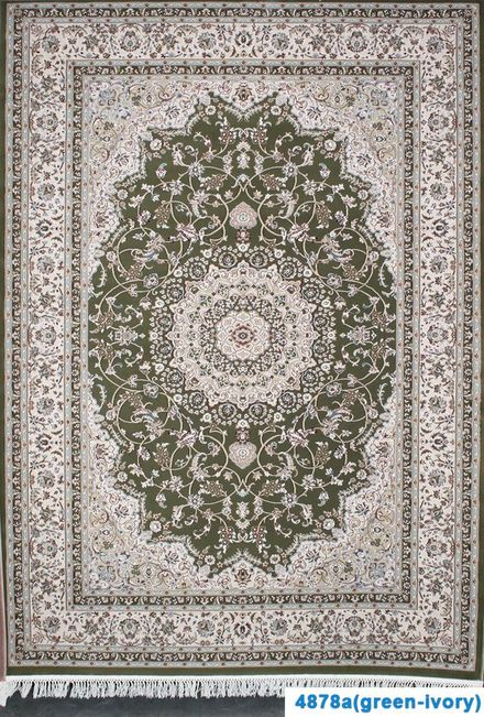 Carpet Esfahan 4878a green-ivory
