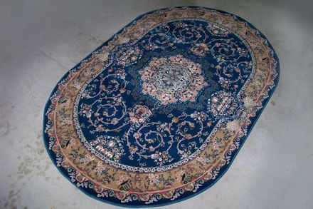 Carpet Ottoman 3108 navy beige