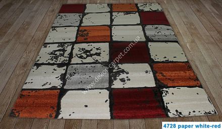 Carpet Sevilla 4728-paper-white-red