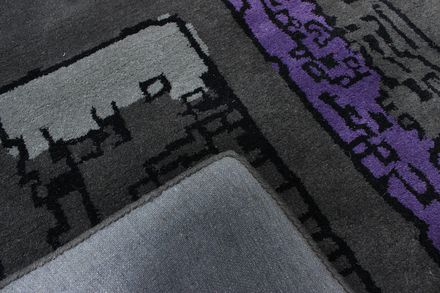 килим Hand tufted cityscape deep grey