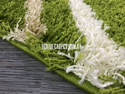 Carpet Shaggy Sao 2701 9100a green optic beyaz