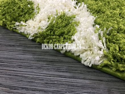 Carpet Shaggy Sao 2701 green optic beyaz