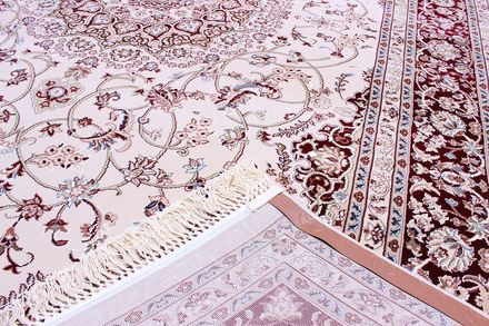 Carpet Esfahan 4878A-ivory-d-red