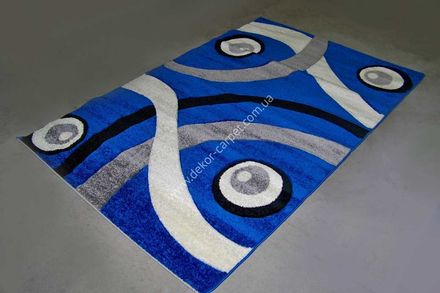 Carpet Gold Carving 5701 blue