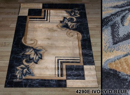 Carpet Nidal 4290e-ivory-d-blue