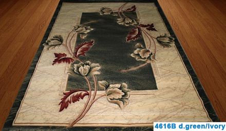 Carpet Nidal 4616B-d-green-ivory