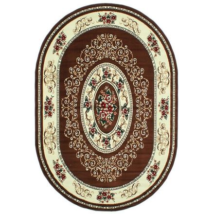 Carpet Tabriz 3526c brown ivory