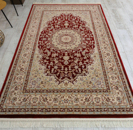 Esfahan 4878 d red ivory