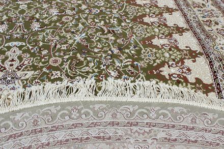 Carpet Esfahan 4996f green ivory