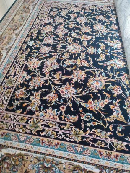 Carpet Kashan p553 dark blue