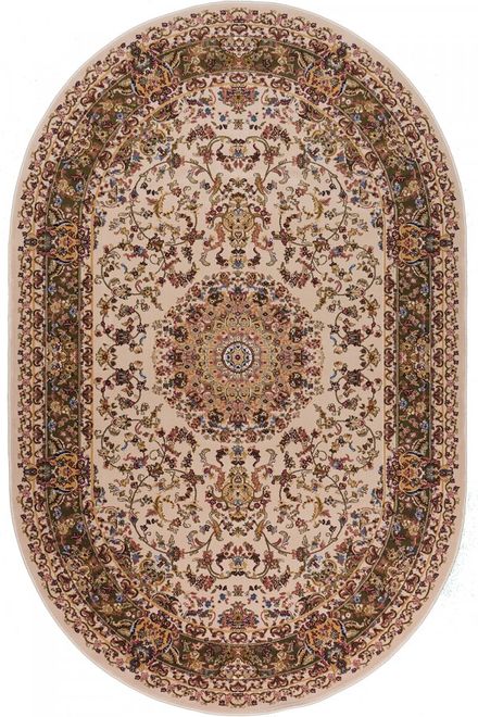 Carpet Kerman 0809b cream green