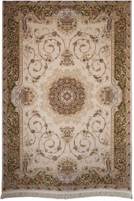 Carpet Kerman 0811b cream green