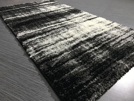 Carpet Shaggy Fiber 1295a black grey
