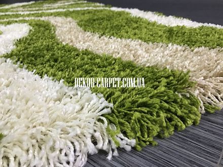 Carpet Shaggy Sao 2701 green optic beyaz