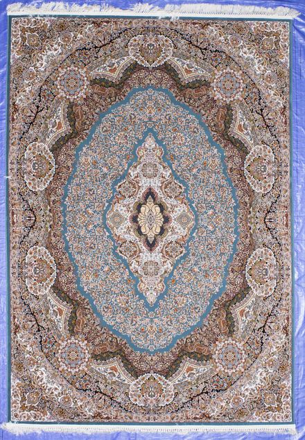 Carpet Tabriz 34 turquoise blue