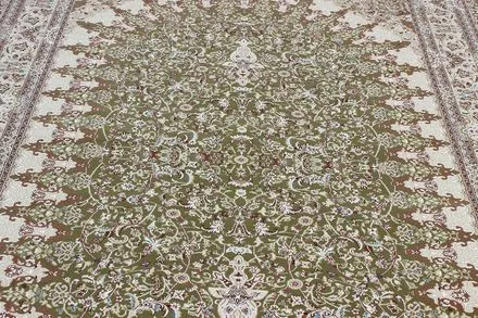 Килим Esfahan 4996f green ivory
