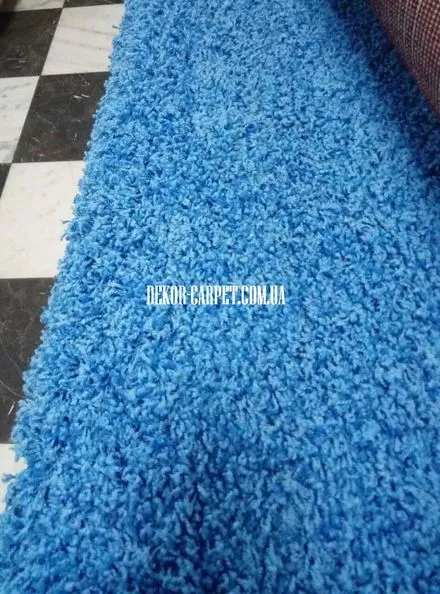 Килим Loca Shaggy 6365A blue aqua