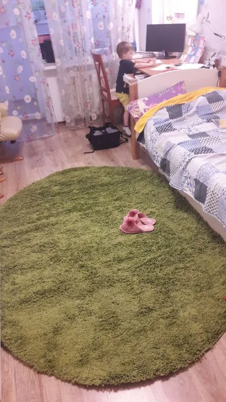 Килим Lux Shaggy 1000 green