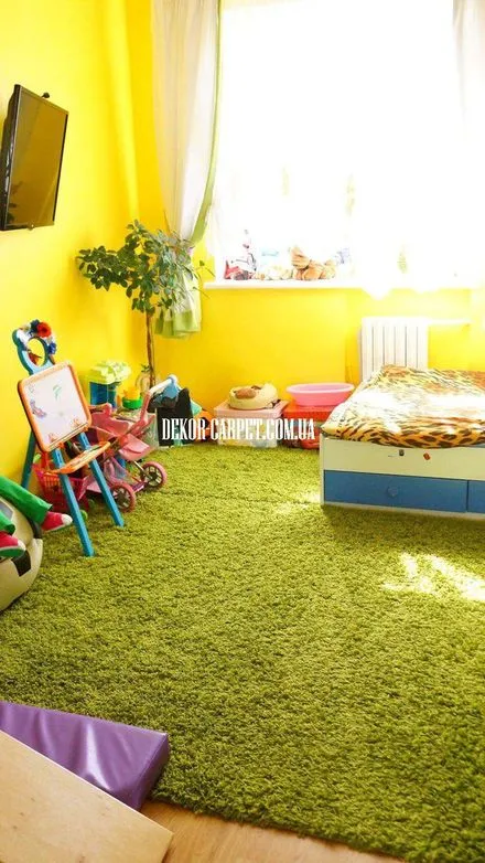 Килим Lux Shaggy 1000 green